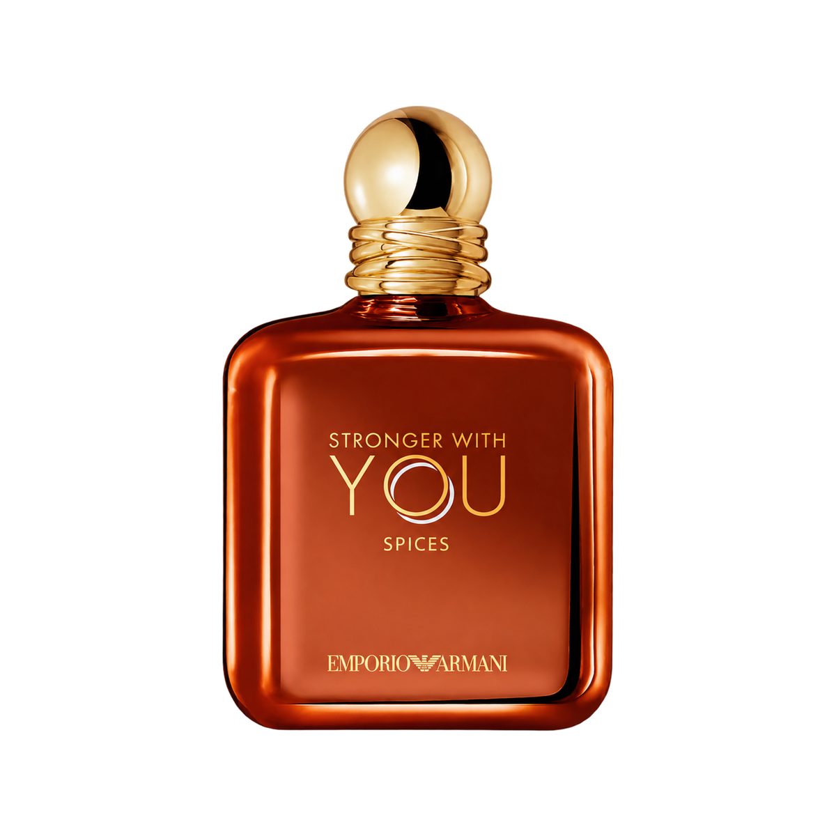 Armani Stronger With You Spices EDP 100ml — bottle only on transparent background