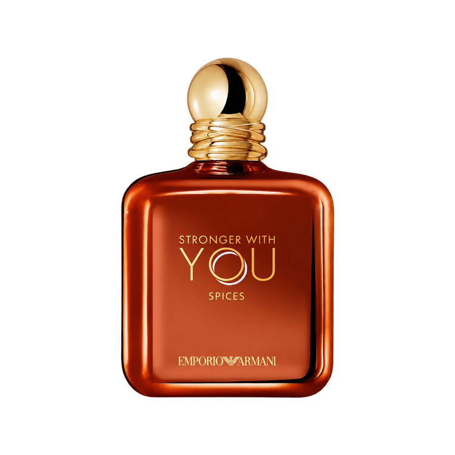 Armani Stronger With You Spices EDP 100ml — bottle only on transparent background