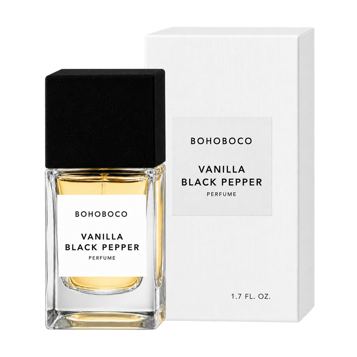 Bohoboco VANILLA BLACK PEPPER 50ml bottle and box