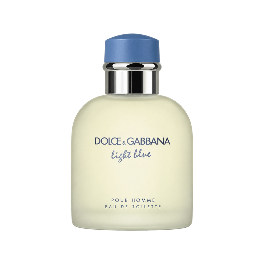 DOLCE & GABBANA LIGHT BLUE EDT FOR HIM 100ML — bottle only, transparent background and matched sizing