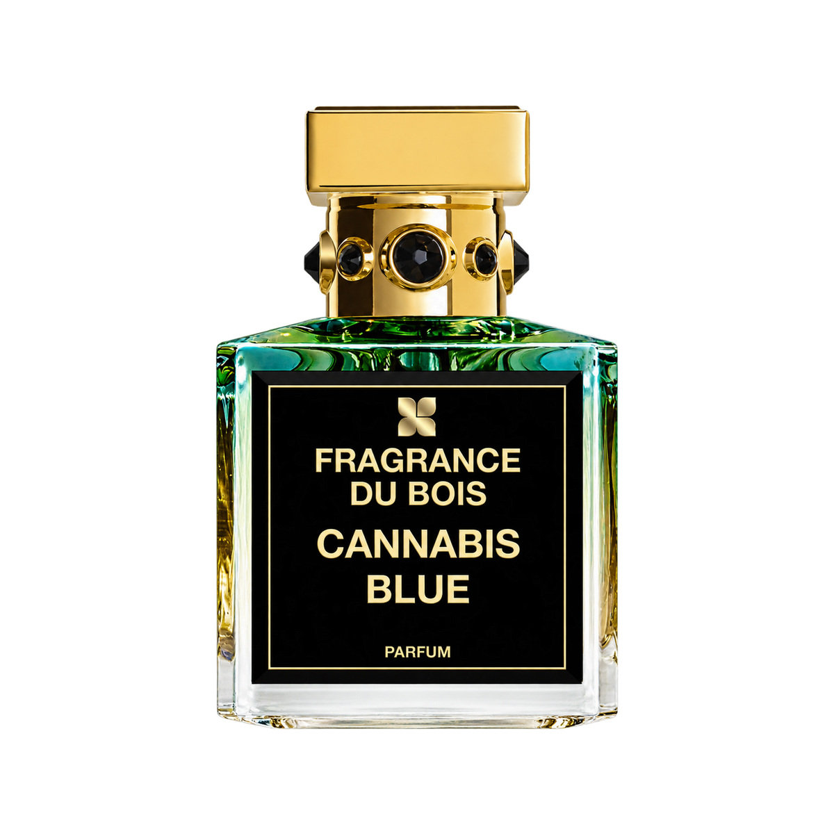 FRAGRANCE DU BOIS CANNABIS BLUE PARFUM 100ML — bottle only, transparent background and matched sizing