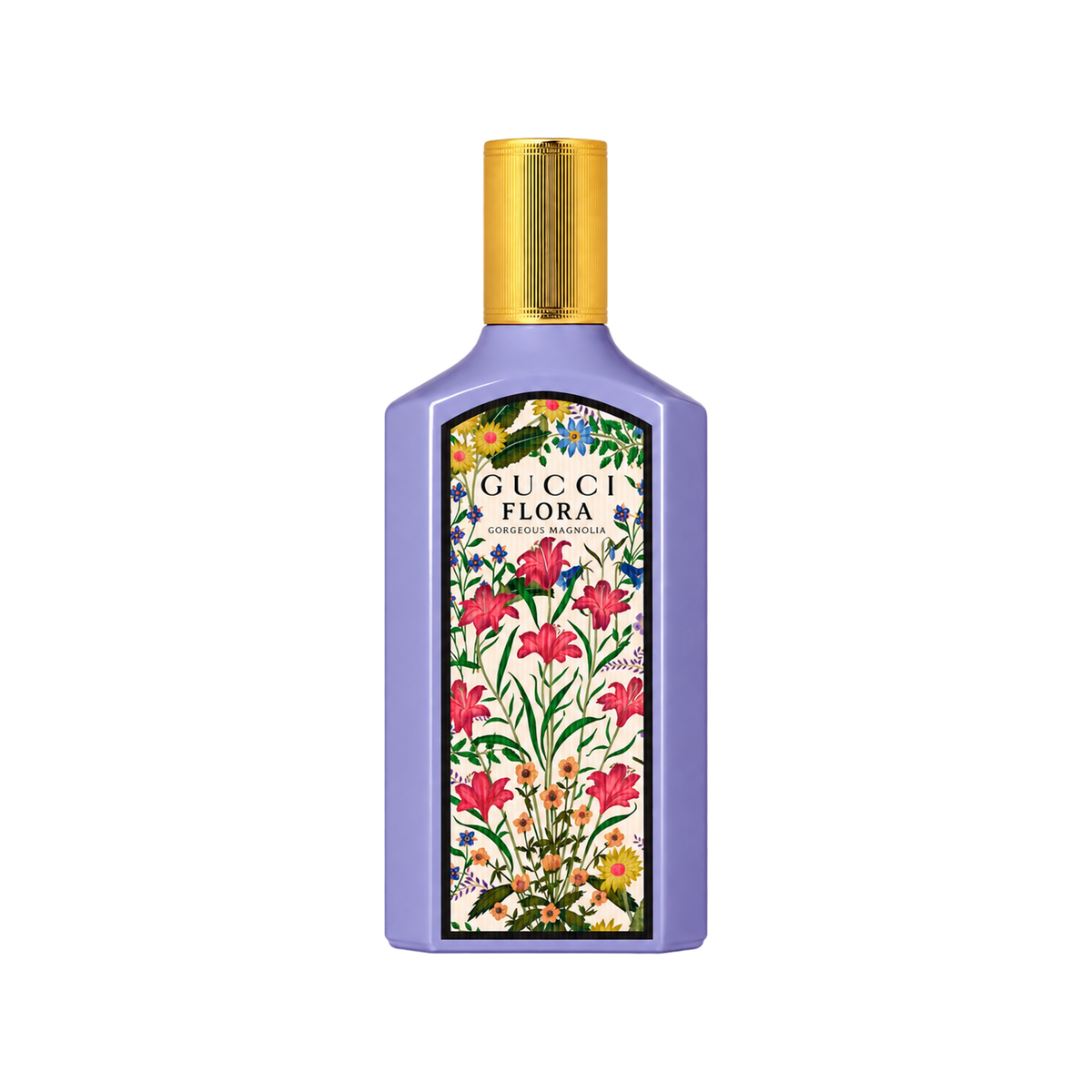 GUCCI FLORA GORGEOUS MAGNOLIA EDP 100ML — bottle only, transparent background and matched sizing