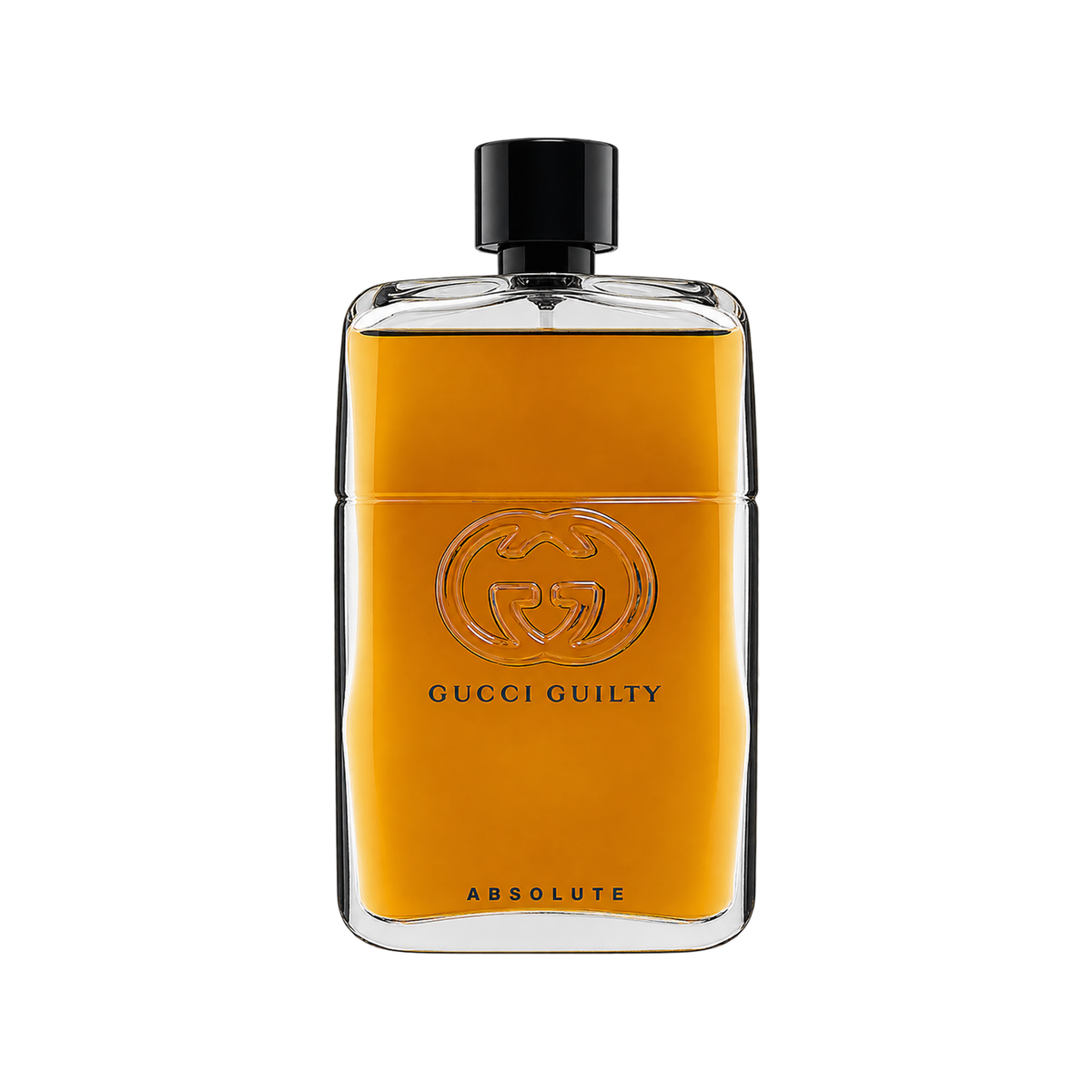 GUCCI GUILTY ABSOLUTE POUR HOMME EDP 90ML — bottle only, transparent background and matched sizing