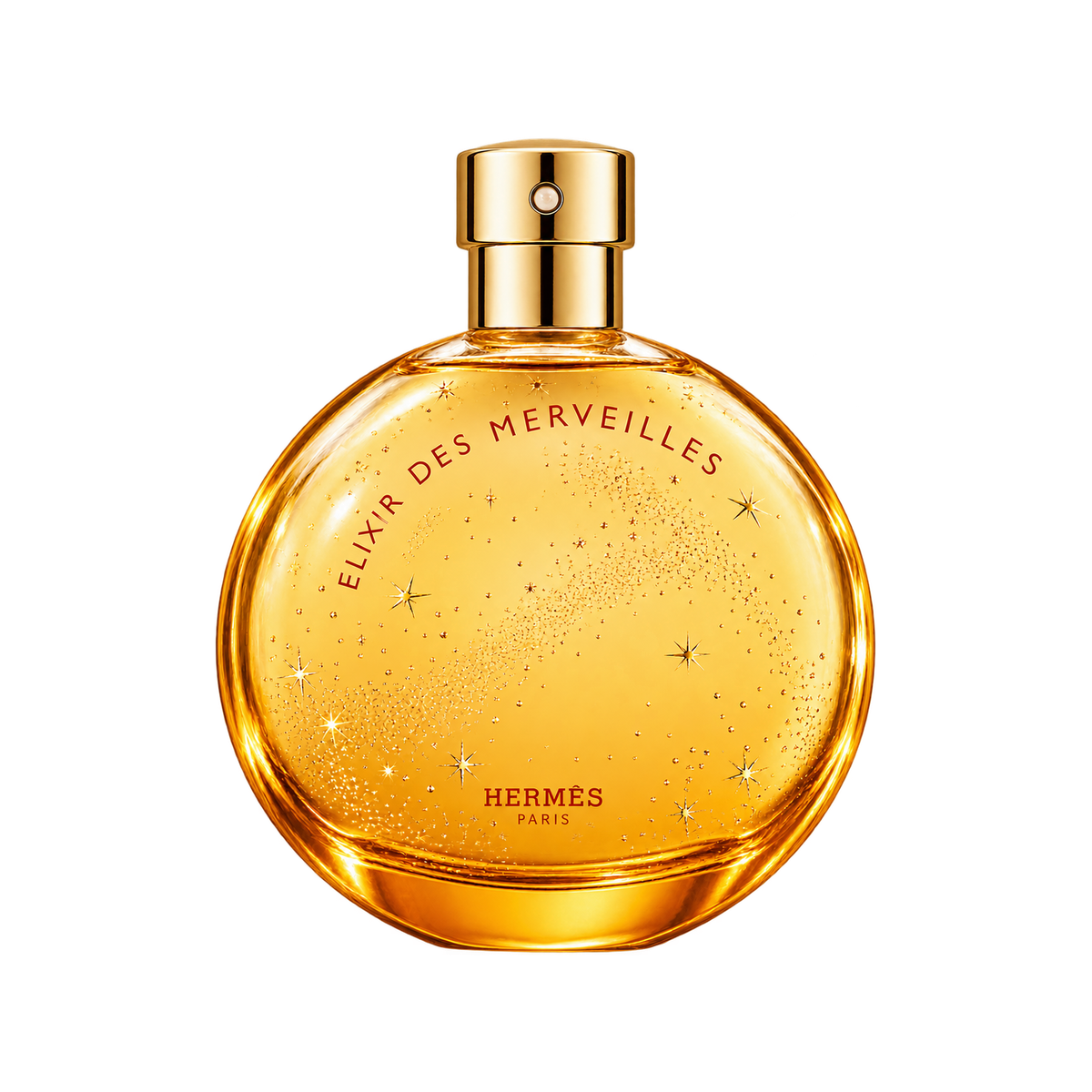 Hermès Elixir des Merveilles EDP — front-facing bottle-only transparent image, balanced size
