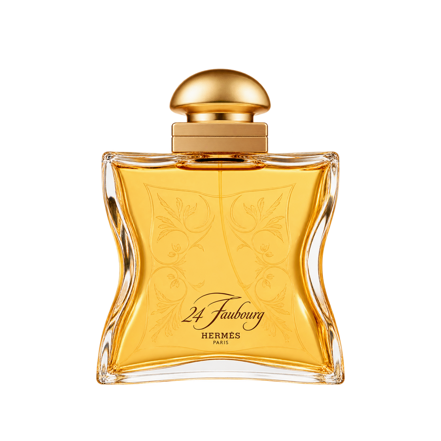 Hermès 24 Faubourg EDT 100ml — front-facing bottle-only transparent image, balanced size