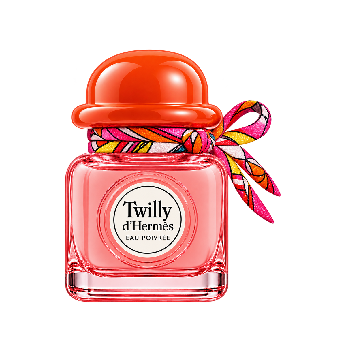 Hermès Twilly d'Hermès Eau Poivrée EDP 50ml — front-facing bottle-only transparent image, tighter balanced size