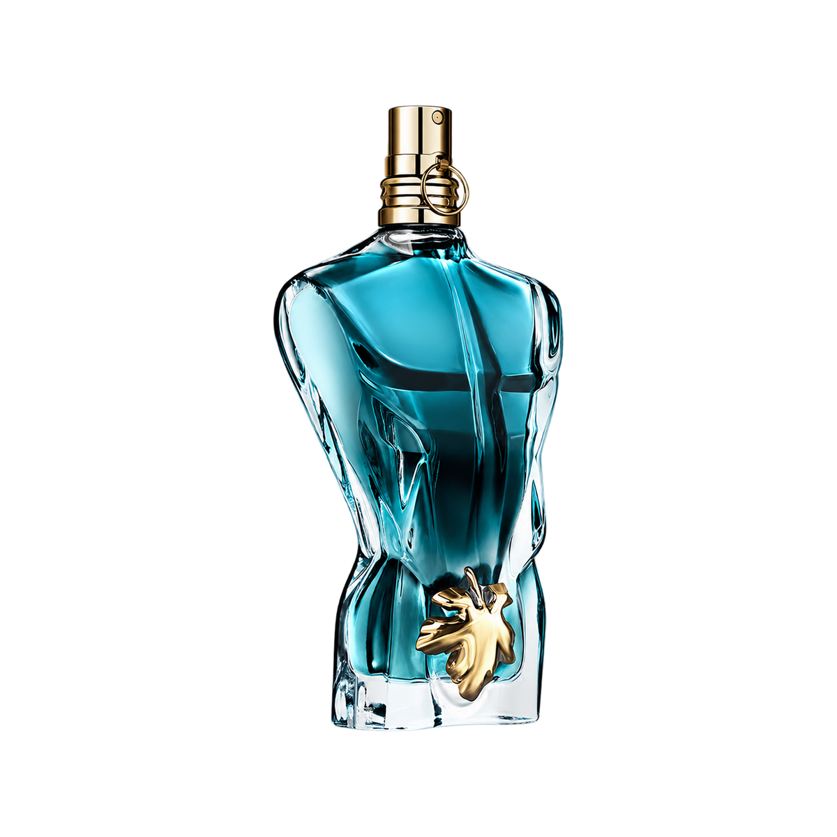 Jean Paul Gaultier Le Beau EDT for Men 125ml — angled bottle view on transparent background