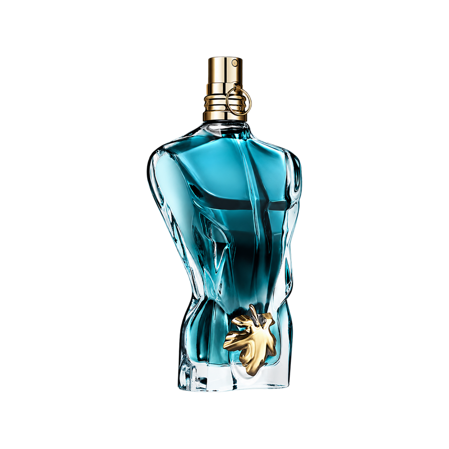 Jean Paul Gaultier Le Beau EDT for Men 125ml — angled bottle view on transparent background