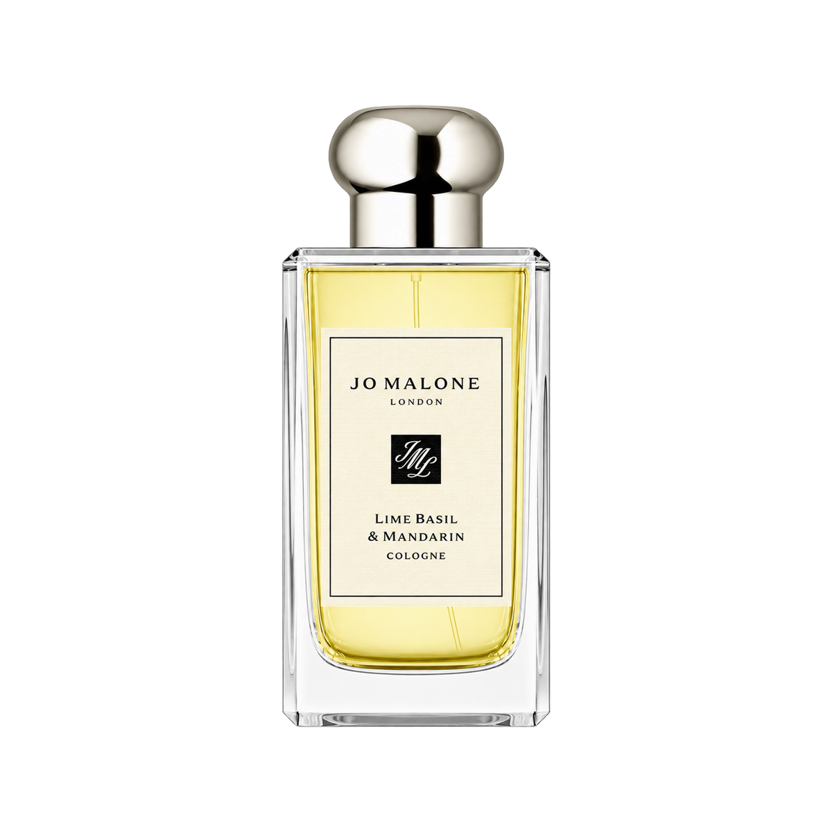 Jo Malone London Lime Basil & Mandarin Cologne 100ml — bottle only on transparent background