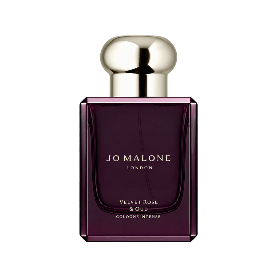 Jo Malone London Velvet Rose & Oud Cologne Intense — bottle only on transparent background