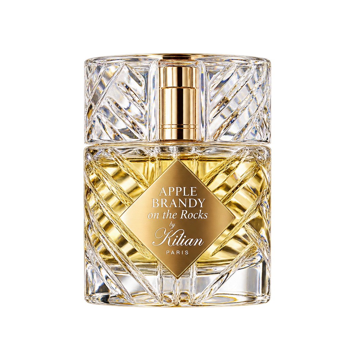 Kilian Apple Brandy on the Rocks Eau de Parfum – upright bottle-only transparent image, balanced size