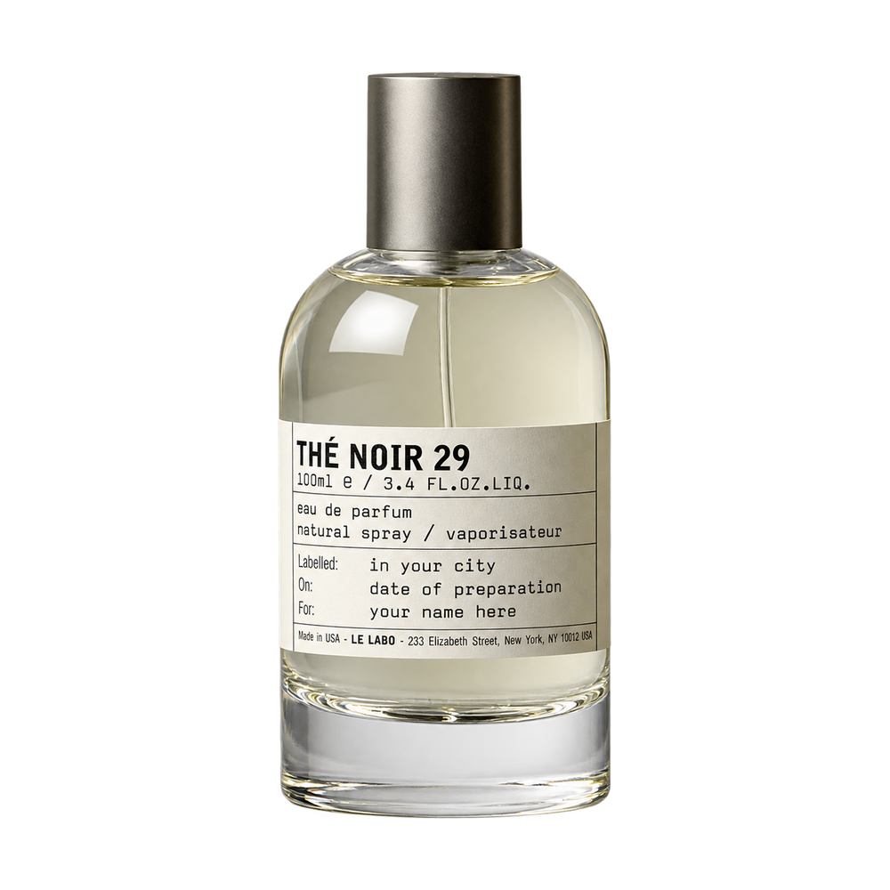 Le Labo the noir 29 Eau de Parfum 100ml bottle on transparent background
