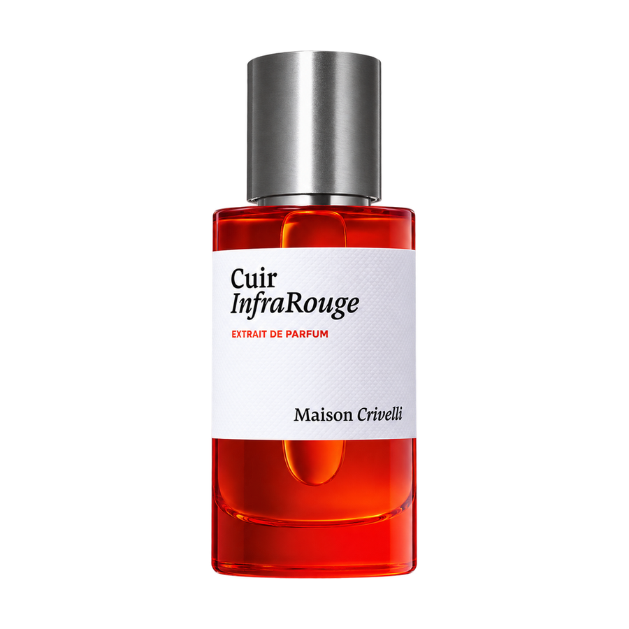 Maison Crivelli Cuir InfraRouge perfume bottle on transparent background