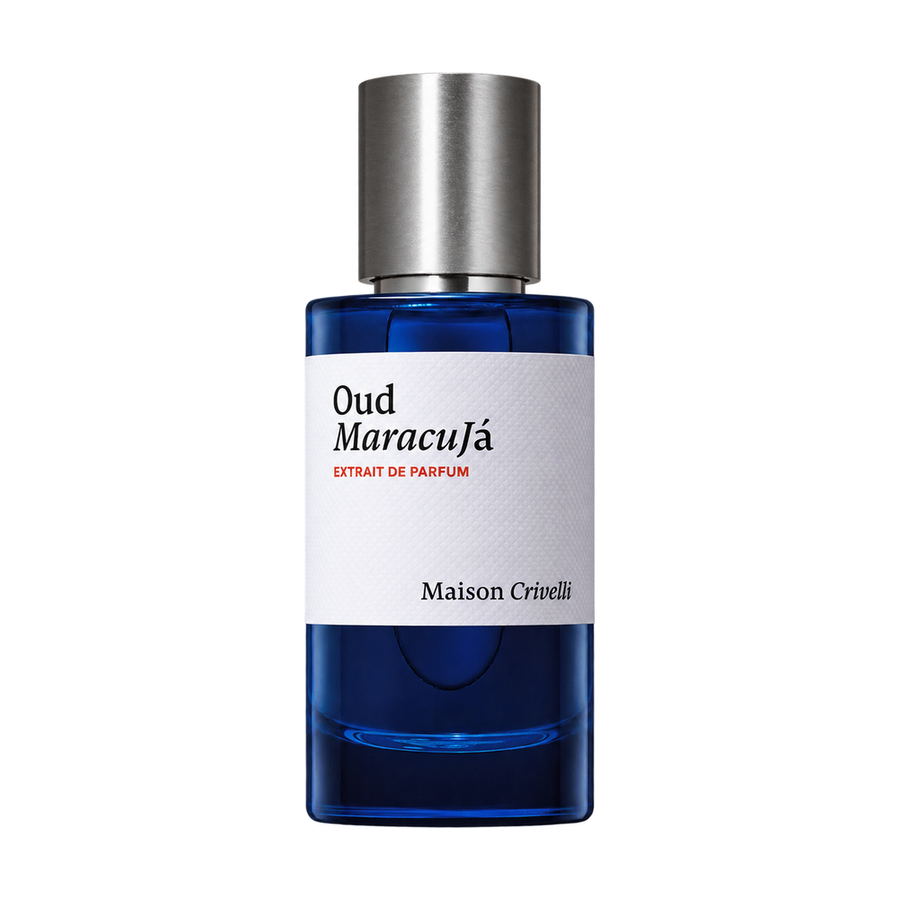 Maison Crivelli Oud MaracuJá perfume bottle on transparent background