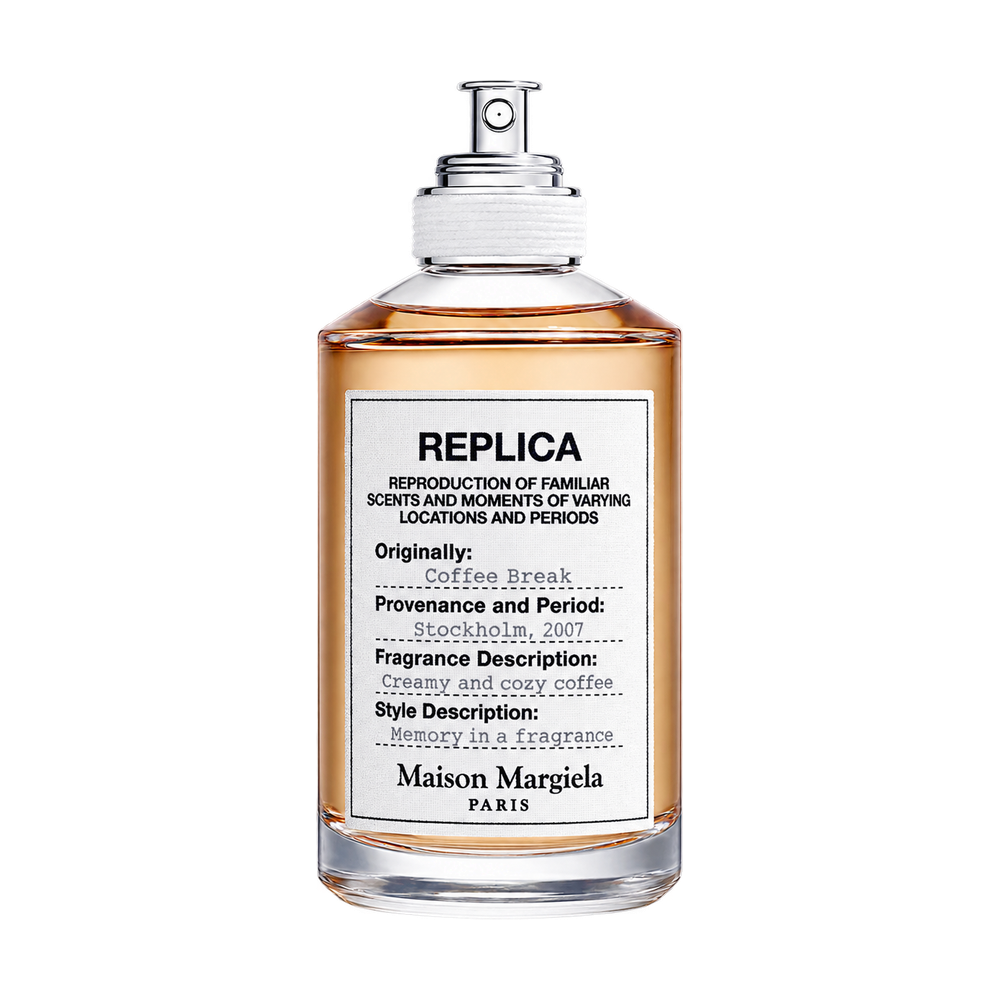 Maison Margiela REPLICA Coffee Break Eau de Toilette 100ml bottle — transparent background