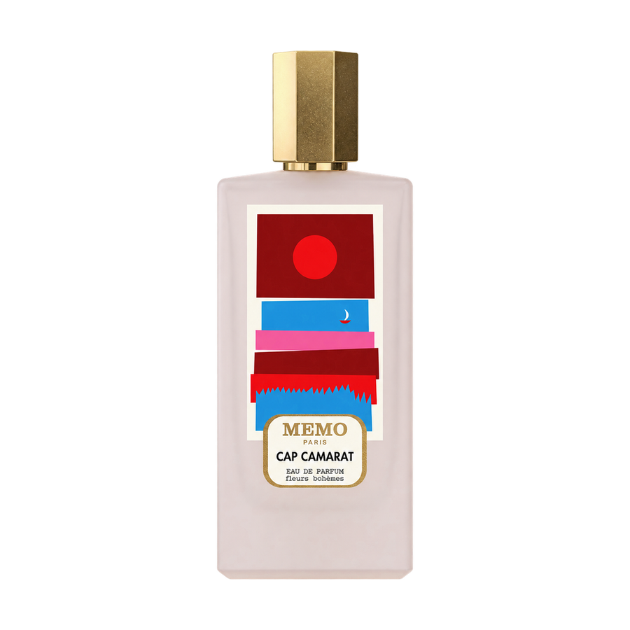Memo Paris Cap Camarat X Olimpia Zagnoli perfume bottle on transparent background