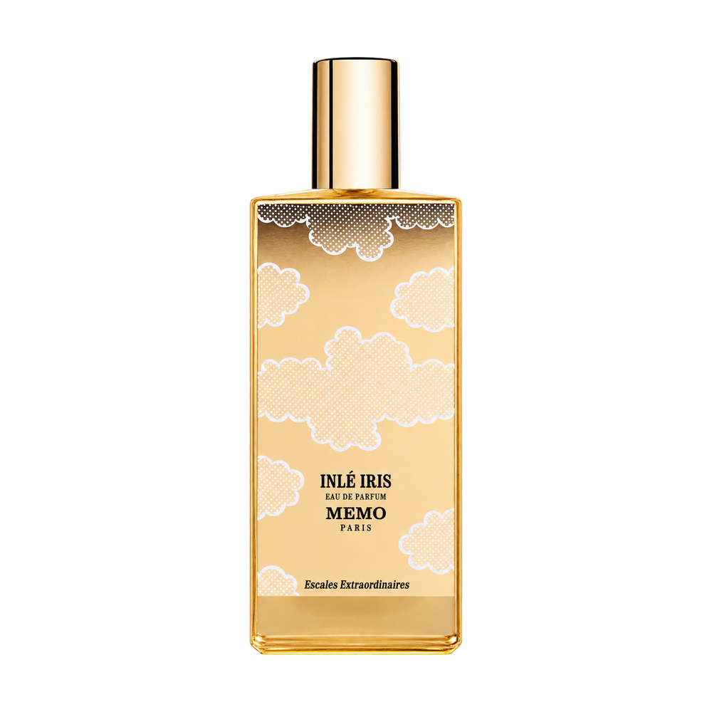 Memo Paris Inlé Iris perfume bottle on transparent background