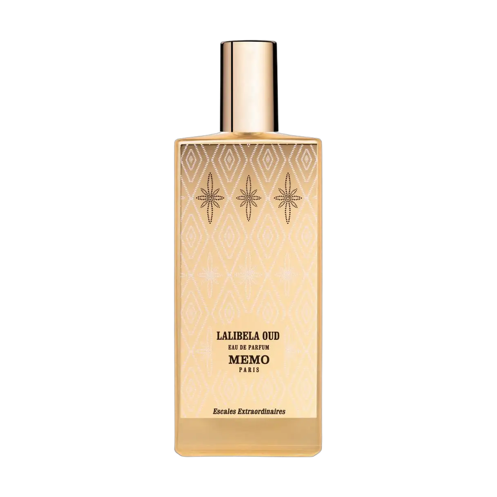 Memo Paris Lalibela Oud perfume bottle on transparent background