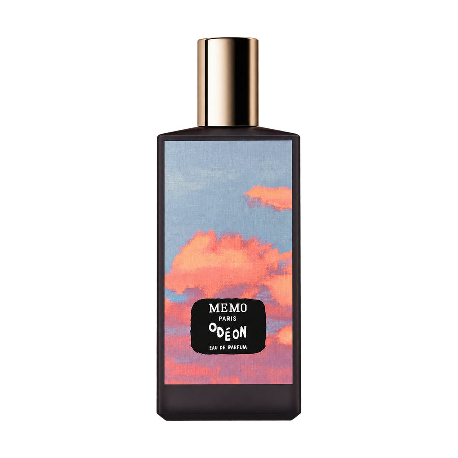 Memo Paris Odéon X Jean Jullien perfume bottle on transparent background