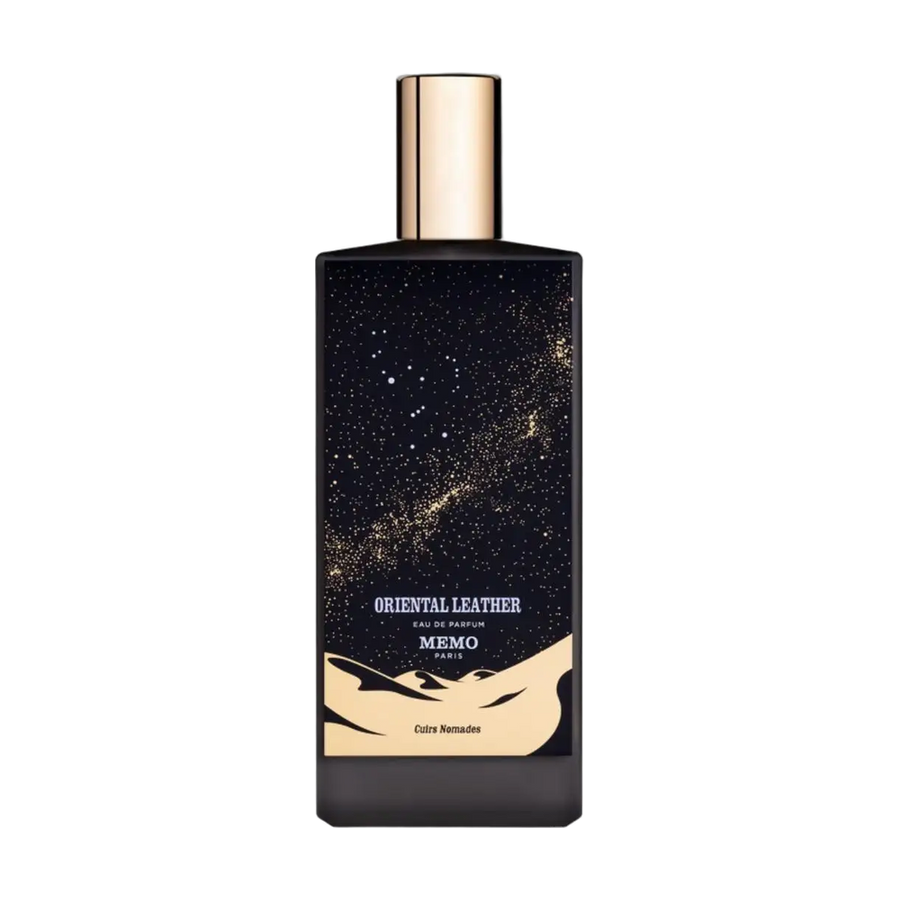 Memo Paris Oriental Leather perfume bottle on transparent background