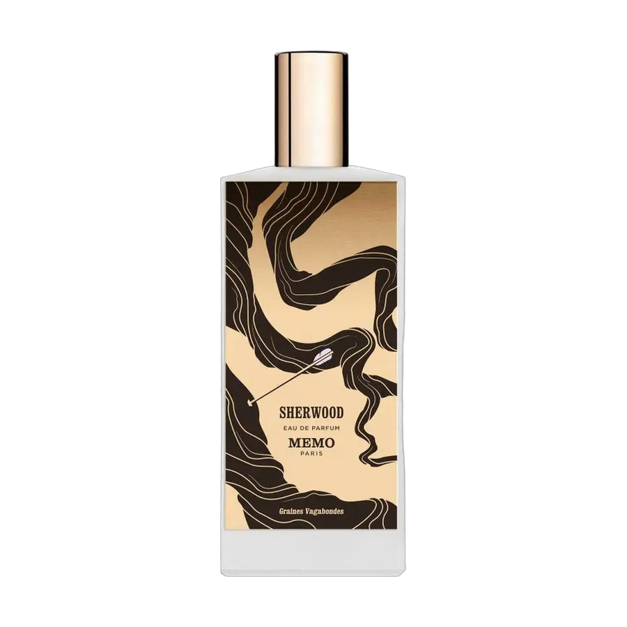 Memo Paris Sherwood perfume bottle on transparent background