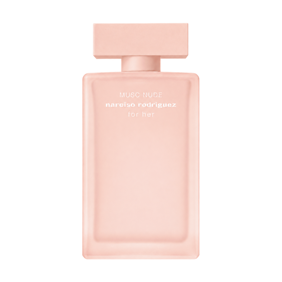 Narciso Rodriguez For Her Musc Nude perfume bottle on transparent background
