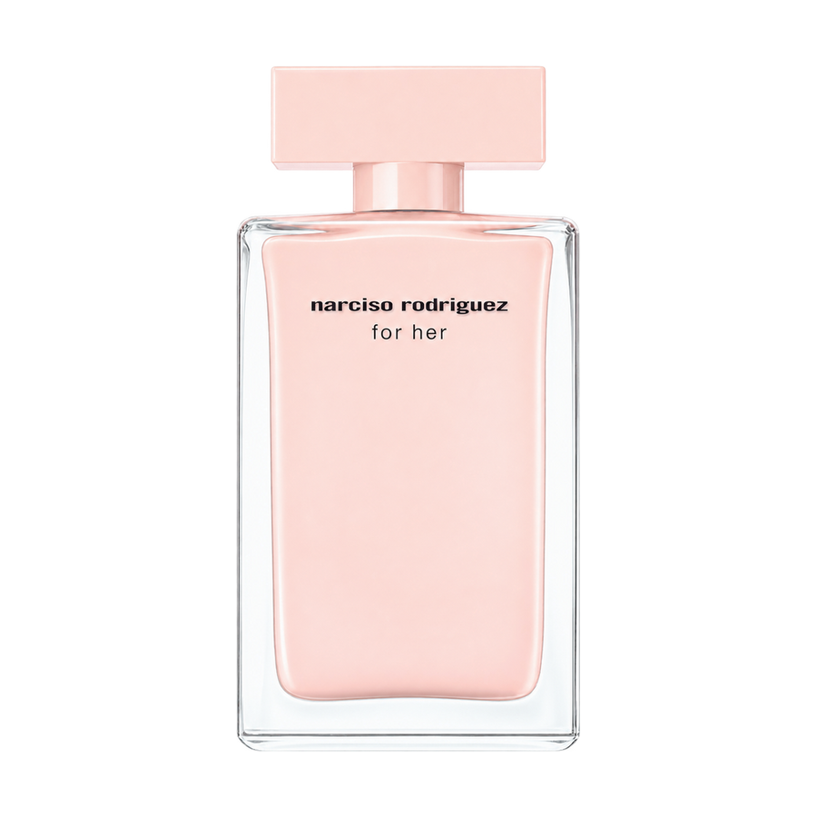 Narciso Rodriguez For Her perfume bottle on transparent background