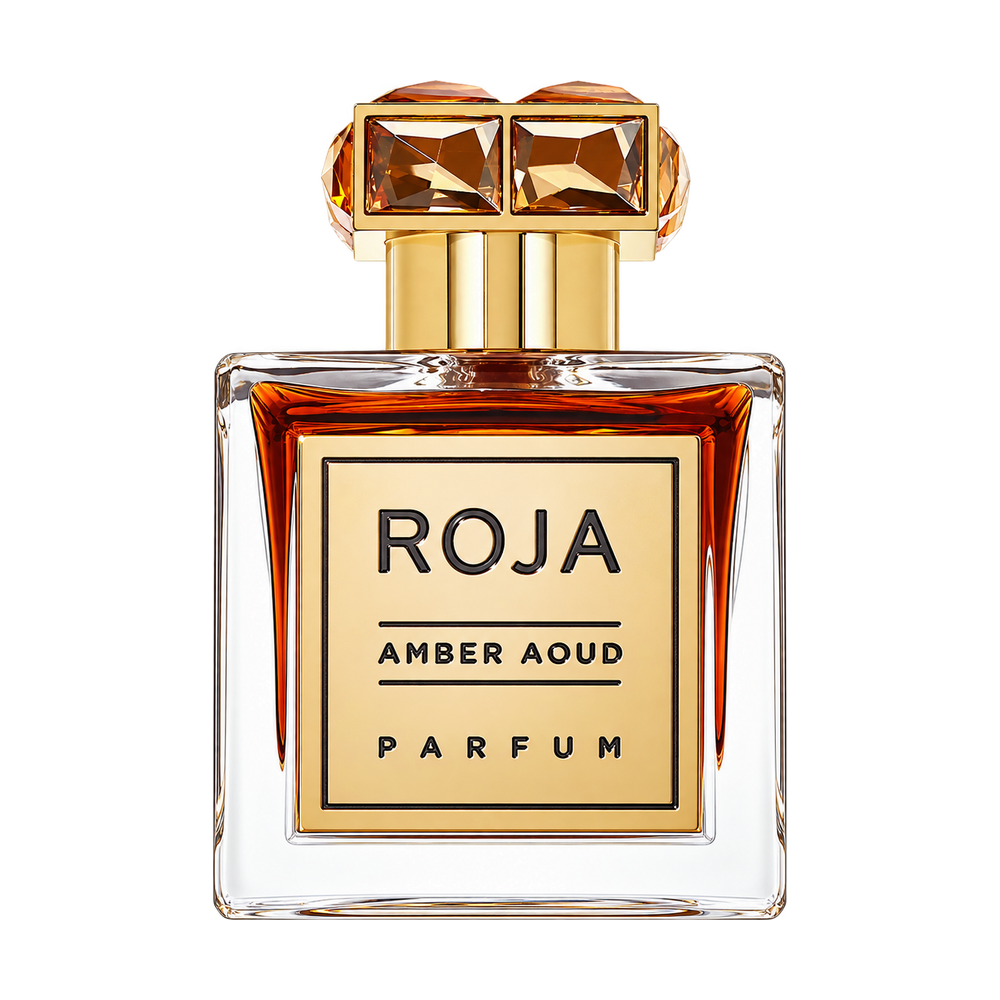 ROJA PARFUMS AMBER AOUD PARFUM 100ML — upright bottle on transparent background