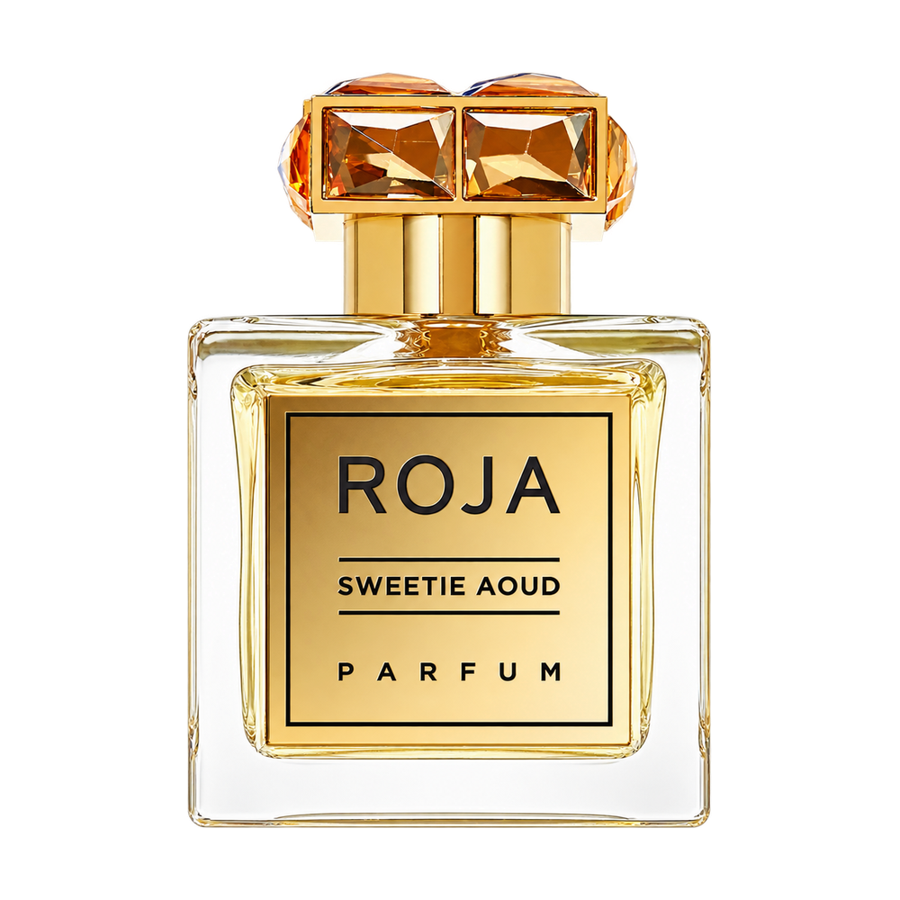 ROJA PARFUMS SWEETIE AOUD PARFUM 100ML — upright bottle on transparent background
